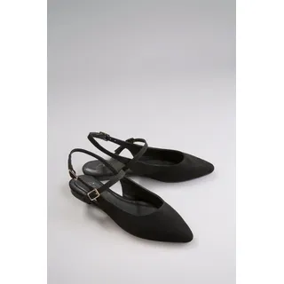 aniston shoes Slingpumps Flat, Sommerschuh, Riemchensandale - schmale Form schwarz 36 EU
