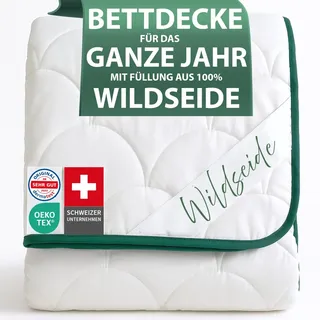 Welldora Premium Ganzjahresdecke 100x135, Füllung 100% Wildseide, Oeko-Tex