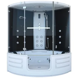 AcquaVapore Dampfdusche Whirlpool Dusche Duschkabine K70-SW-TH-EC-SC 150x150cm Schlauchreinigung+scheibenversiegelung