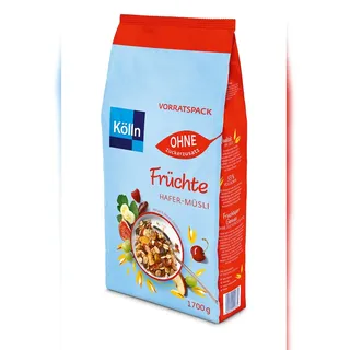 Kölln Früchte ohne Zuckerzusatz Müsli 1,7 kg, 1 St.