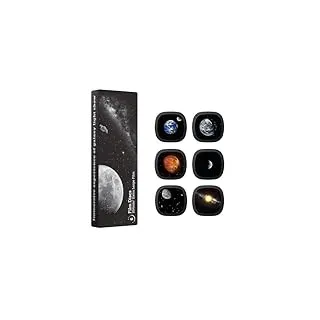 Ainael Galaxy Projektor Disc – Ultra HD Projektionsscheibe, kompatibel mit Ainael Galaxy Projektor und SKE-TKQ01 & BL-DQY02 (Pro Version), 6er Set (Moon)