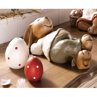 Osterhase Henry Osterdekoration Figur Polystein Frühling Garten Terrasse 30 cm