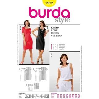 burdastyle Burda 7972 Kleid Gr. 38-50 (Sizes 12-24)