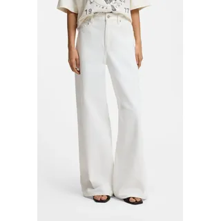 Boss ORANGE Relax-fit-Jeans SLOUCHY MR 2.0 Premium Damenmode Wide Leg mit mittlerem Bund, fester Denim beige 29