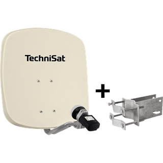 TechniSat Digidish 45 mit Satfinder V/H-LNB, inkl. An-Rohr-Fitting DigitalSat-Antenne