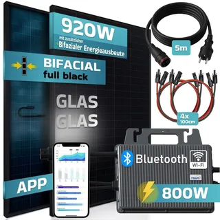 800W inkl. TSUN Micro Wechselrichter + 2 x 460W Solarpanels