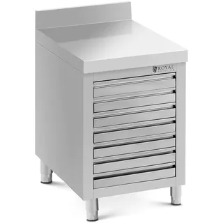 Royal Catering Edelstahl-Arbeitsschrank 50 x 70 cm