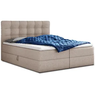 Sofnet Boxbett, (Beige (Inari 22), 180 x 200 cm) Schlafzimmer, Betten, Boxspringbetten