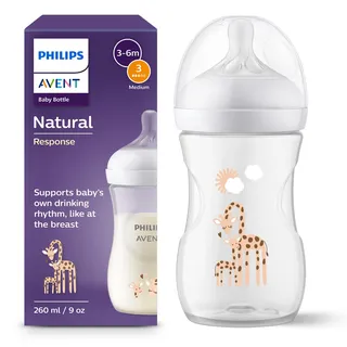 Philips Natural Response - Babyflasche 260ml, mittlere Durchflussrate - SCY903/66