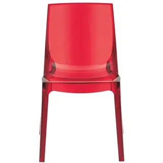 Le Quai Des Affaires - Stuhl Jewel Stapelbar / Rot Transparent/ B52xt52xh81 Cm