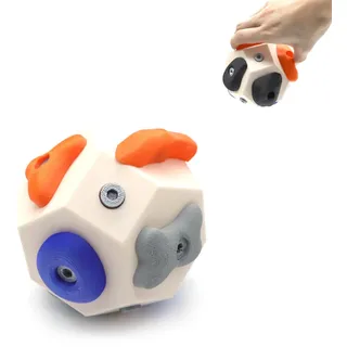 Mtbricey Handgefertigter Boulder Block mit 8 Harzhaltern 11.5x11.5cm/4.53x4.53zoll Tragbares 3D Klettertrainingsball Trainingswerkzeug Für Kletterer Fingergriff-Trainer Geschenke für Kletterer