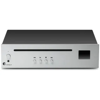 Pro-Ject CD Box E, Ultra kompakter Einsteiger CD Player mit echtem Red Book CD-DA-Laufwerk, Silber