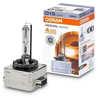 Osram Xenarc Original D1S HID Xenon-Brenner, Entladungslampe, Erstausrüsterqualität OEM, 66140, Faltschachtel, Weiß, (1 Stück), Weiss weiss