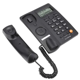 ciciglow Vintage Schnurgebundenes Tischtelefon, Freisprechtelefon, Rauschunterdrückung, Kurzwahl, mit Pause/Hold-Funktion, für Home Office Hotel(Schwarz)