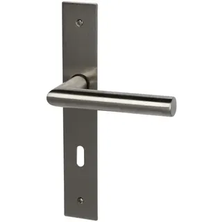 Alpertec Langschild-Garnitur »Piatto«, Edelstahl - silberfarben