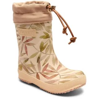 Bisgaard Unisex Kinder Thermo Gummistiefel, Beige Leaves, 37 EU