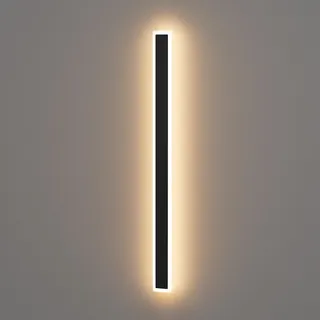 Klighten 35W LED Lange Wandleuchte Schwarz Aussen Innen, IP65 Wasserdicht Außenwandleuchte Modern 120cm Wandlampe, Warmweiß 3000K Eisen Außenlampe Außenleuchte Wand für Gärten Villa Terasse Korridor