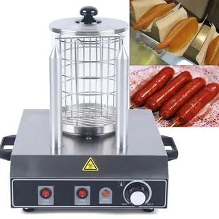 DSYOGX Wurstkocher, Edelstahl Hot Dog Maker mit 2 Heizspiessen 422W Würstchenwärmer Wurstkocher Gerät Wurstwärmer für Catering, Snacks, Familienfeiern und Hausmannskost