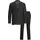 Einreihiger Blazer und Hose in Black 54