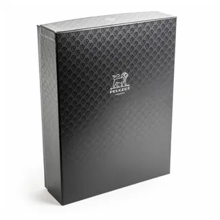 Peugeot Geschenk-Set BOREAL 21 cm Pfeffermühle schwarz Salzmühle weiß + Trichter