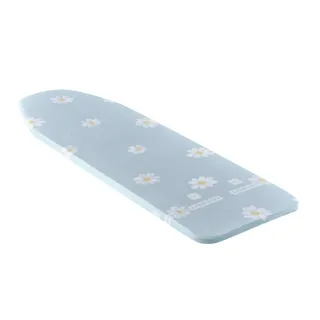 Leifheit Bügeltischbezug Cotton Classic S/M 125 cm x 40 cm Hellblau-Weiß