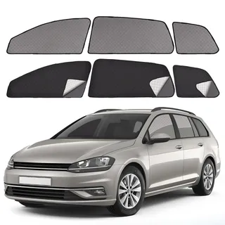 XCBYT Sonnenschutz Auto Seitenscheibe für VW Golf 7 Variant 2013-2020, Magnetisch Autoscheiben Sichtschutz Fenster Verdunkelung, Sonnenblende UV-Schutz, Atmungsaktiv, im Auto Schlafen Camping
