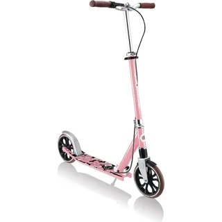 GLOBBER NL 205 Deluxe – Tretroller, 205 mm, ABEC 9, Handbremse, höhenverstellbar, Frontfederung, Klappmechanismus, rosa - Rosa