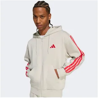adidas Sportswear Sweatjacke ESSENTIALS 3-STREIFEN für Laufen und Sportmode, mit Reißverschluss grau XL (56/58)