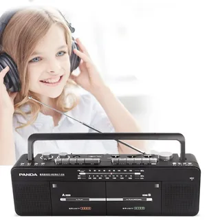 GAFENO Kassetten-Boombox-Radio, Kassettenrekorder, Doppelkassettenspieler, AM/FM-Radio, FM/SW/WM-Radio – MP3/U-Disk, TF-Karten-Wiedergabe – Aufnahme/Transkription mit einem klick, klassischer Stil