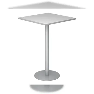 Hammerbacher Stehtisch quadratisch Spanplatte lichtgrau 80,0 x 80,0 x 111,6 cm, 1 St.