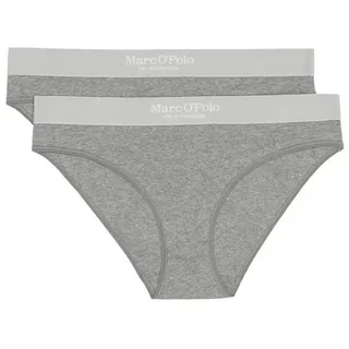 Marc O'Polo Slip mit elastischem Logo-Bund Modell Iconic Rib woven«, (Packung, 2 St.), feingeripptem, Bund, grau