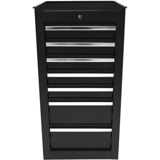 Werkzeugschrank mit 7 Schubladen, schwarzer Schubladenschrank Werkstattschrank