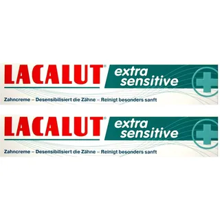 2x LACALUT extra sensitive Zahnpasta 75ml Zahncreme, PZN: 10991693, Made in Germany NEU