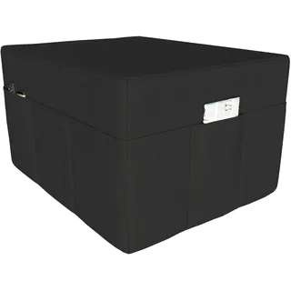 POKAR Husse für 3-teilige Faltmatratze Camping Matratze Gästematratze Feldbett Klappbett Gästebett Bodenmatratze Schlafmatratze 80 x 195 x 15 cm, Schwarz