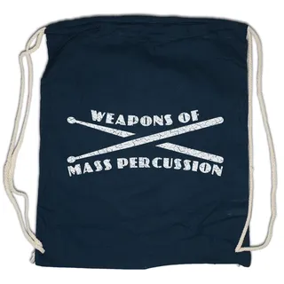 Urban Backwoods Turnbeutel Weapons Of Mass Percussion Turnbeutel Band Drum sticks Drummer Drums (1-tlg), Schlagzeuger Musiker Spieler blau