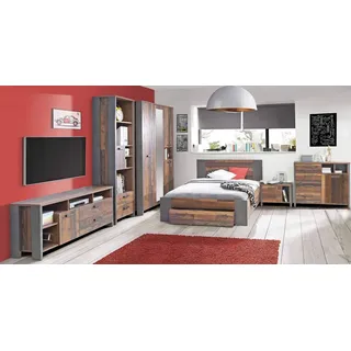 Forte Jugendzimmer CLIF Komplettset 7-tlg. Optik: Old Wood Vintage von Forte