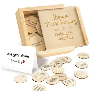 STOFINITY Holzgeschenke zum 1-jährigen Jahrestag für Freund und Freundinnen – Holzgeschenke für Sie und Ihn, erstes Dating-Geschenk für Paare, 1. Hochzeitsgeschenk für Ehemann und Ehefrau