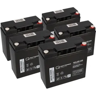 Q-Batteries Akkusatz 60V 23Ah statt 20Ah für Nova Motors 5x 12V 23Ah AGM Akku