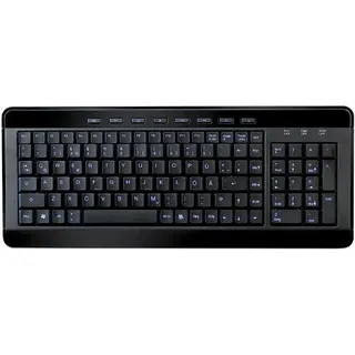 GeneralKeys USB Multimedia Tastatur Light Key DE schwarz