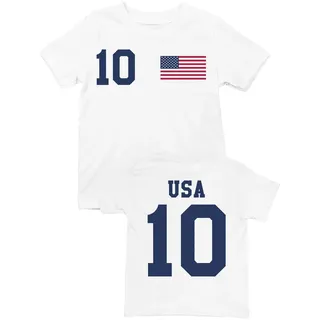 Youth Designz T-Shirt USA Kinder T-Shirt im Fußball Trikot Look WM 2026 mit trendigem Motiv weiß 142-152 (12 Jahre)
