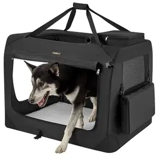 Songmics Transportbox S-XXXL 91 x 63 x 63 cm Schwarz