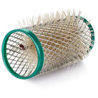 ponik's professional Metallwickler, Drahtwickler mit Borsten, Lockenwickler Metall 12 Stück, Haarwickler 32 mm, Haar Roller Set, Haarrollen Locken, Lockenwickler Set - Grün