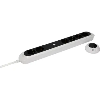Unitec Steckdosenleiste 6-fach 1,5 m Schwarz/Weiß