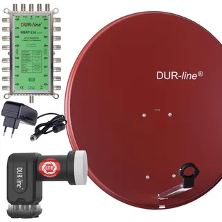 Dur-Line MDA 80 - Digiatale 1 Teilnehmer Satellitenschüssel Komplett-Anlage mit +Ultra Single - LNB [Camping, Astra 19,2°, DVB-S/S2, Full HD, 4K, 3D]