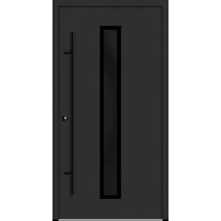 BLACKLINE Aluminium Haustür "AURORA" 68 mm energiesparend Anthrazit Eisenglimmer DB 703 beidseitig innen öffnend DIN links