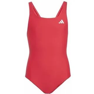 adidas Kinder Badeanzug Kids Badeanzug mit V-förmigem Rückendesign, Größe 140 in Rot PURRUB