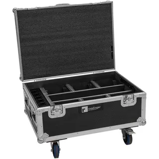 Roadinger Flightcase 6x AKKU IP TL-3 QCL Trusslight CRMX mit Ladefunktion und Rollen