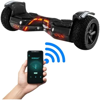 Robway Balance Scooter 8,5” Hoverboard Offroad X2 Samsung Akku & Bluetooth Lautsprecher, 700,00 W, 15,00 km/h, (Hoverbaord, Balance scooter, Balanceboard, 1 tlg., Hoverbaord, Hoverboard, Balanceboard, Skateboard, Driftscooter), Self-Balance-Scooter, Bluetooth, Robway App, LED, Gyrosensoren schwarz