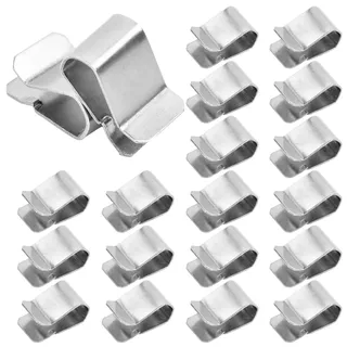 25stk Metallklammern, Klammern Metall, U Clip BefestigungsnäGel, Federklammern aus Edelstahl, U Klammer Silber, 21.4 mm X 12 mm