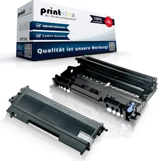 Print-Klex Kompatible Toner mit Trommel für Brother DR2000 & TN2000 Fax 2820 Fax 2820 ML Fax 2820 P Fax 2820 Series Fax 2825 DR 2000 DR-2000 TN 2000 TN-2000 Farblos Schwarz - Office Pro Serie